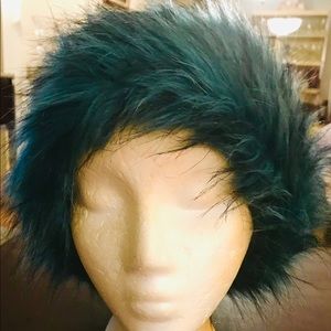 BLUE FOX FAUX FUR RUSSIAN-STYLE HAT